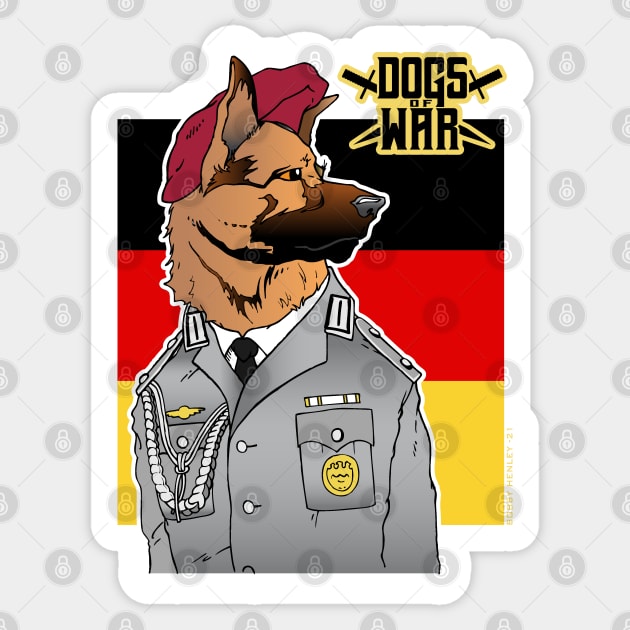 Dogs Of War - German Bundeswehr Sticker by Illustratorator